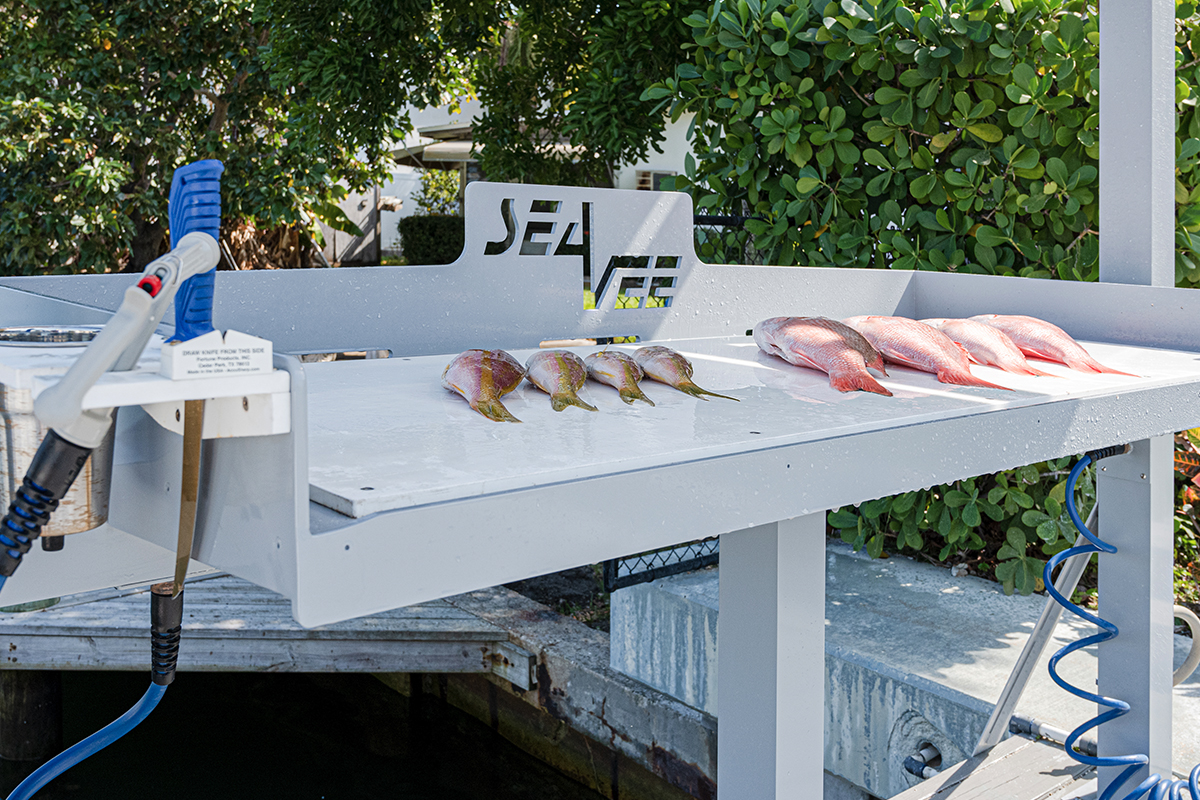Fish fillet station right on your dock