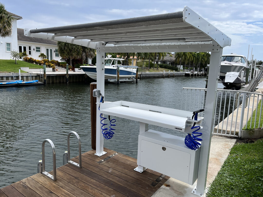 Fish Cleaning Station installed on a dock