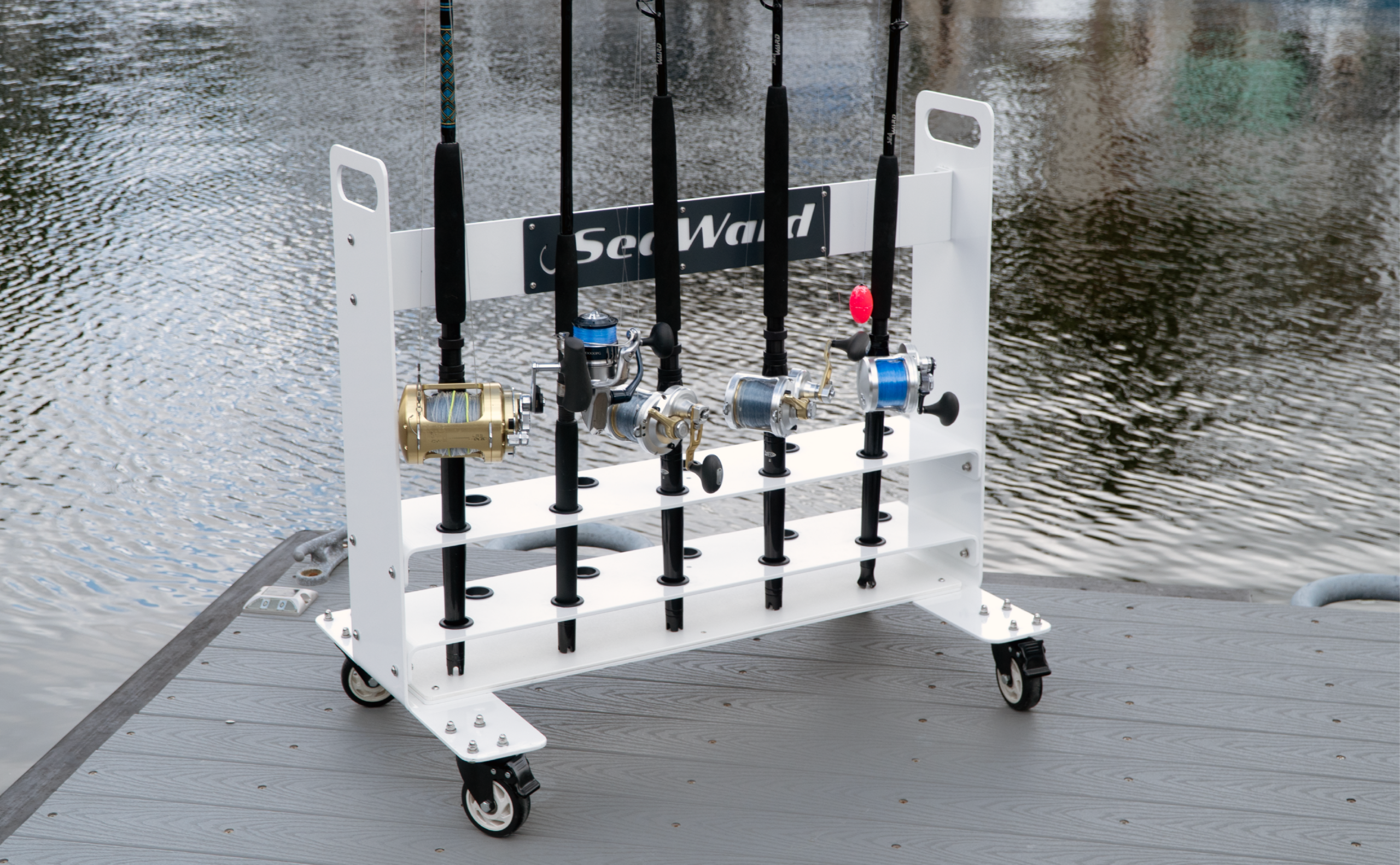 Harvey's Rail And Bait Board Jetty Caddy Fishing Table And Rod Holder