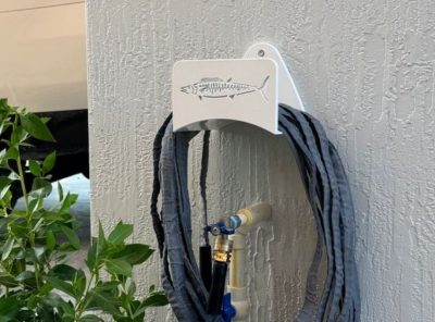 Hose Holder View 2 Mounts to Any Surface
